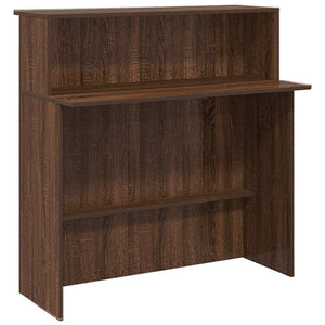 vidaXL Reception Desk Brown Oak 200x50x103.5 cm Engineered Wood