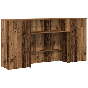 vidaXL Reception Desk Old Wood 200x50x103.5 cm Engineered Wood