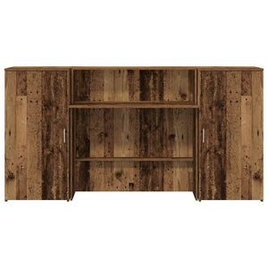 vidaXL Reception Desk Old Wood 200x50x103.5 cm Engineered Wood