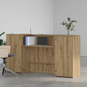 vidaXL Reception Desk Artisan Oak 200x50x103.5 cm Engineered Wood