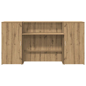 vidaXL Reception Desk Artisan Oak 200x50x103.5 cm Engineered Wood