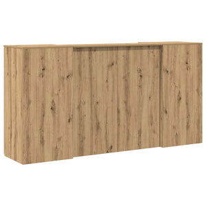 vidaXL Reception Desk Artisan Oak 200x50x103.5 cm Engineered Wood