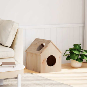 vidaXL Cat House 41x50x50 cm Solid Wood Pine