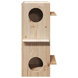 vidaXL Cat House 43x43x90 cm Solid Wood Pine