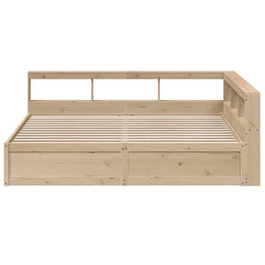 vidaXL Bookcase Bed without Mattress 180x200cm Solid Wood Pine