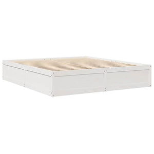 vidaXL Bookcase Bed without Mattress White 180x200cm Solid Wood Pine