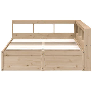 vidaXL Bookcase Bed without Mattress 160x200cm Solid Wood Pine