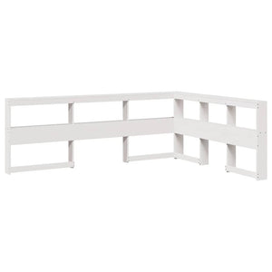 vidaXL Bookcase Bed without Mattress White 160x200cm Solid Wood Pine