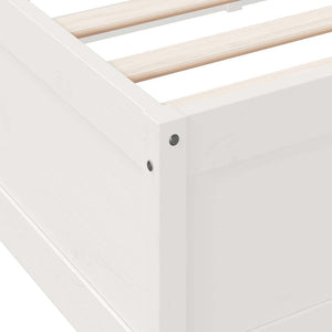 vidaXL Bookcase Bed without Mattress White 160x200cm Solid Wood Pine