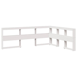 vidaXL Bookcase Bed without Mattress White 150x200cm Solid Wood Pine