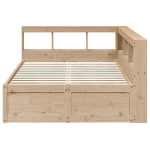 vidaXL Bookcase Bed without Mattress 120x200cm Solid Wood Pine