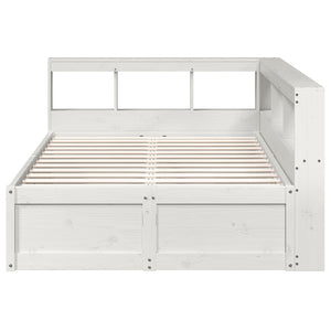 vidaXL Bookcase Bed without Mattress White 120x200cm Solid Wood Pine