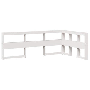 vidaXL Bookcase Bed without Mattress White 120x200cm Solid Wood Pine