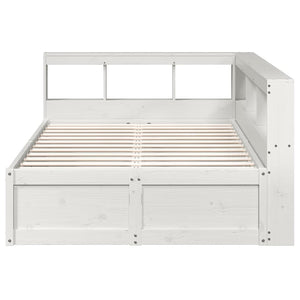 vidaXL Bookcase Bed without Mattress White 120x190cm Solid Wood Pine