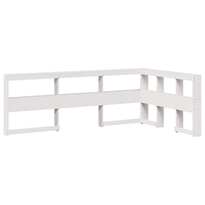 vidaXL Bookcase Bed without Mattress White 120x190cm Solid Wood Pine