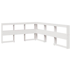 vidaXL Bookcase Bed without Mattress White 140x200cm Solid Wood Pine