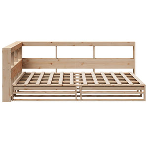 vidaXL Bookcase Bed without Mattress 120x200cm Solid Wood Pine