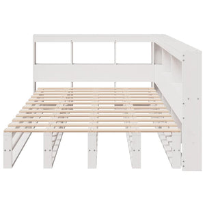 vidaXL Bookcase Bed without Mattress White 120x200cm Solid Wood Pine