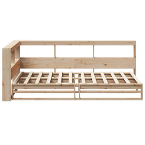 vidaXL Bookcase Bed without Mattress 100x200cm Solid Wood Pine