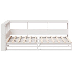 vidaXL Bookcase Bed without Mattress White 100x200cm Solid Wood Pine