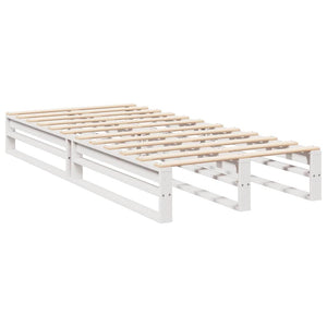 vidaXL Bookcase Bed without Mattress White 100x200cm Solid Wood Pine