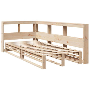 vidaXL Bookcase Bed without Mattress 90x200cm Solid Wood Pine