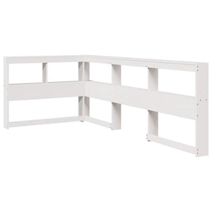 vidaXL Bookcase Bed without Mattress White 90x200cm Solid Wood Pine