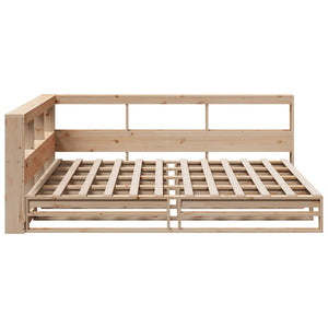 vidaXL Bookcase Bed without Mattress 140x190cm Solid Wood Pine