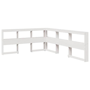 vidaXL Bookcase Bed without Mattress White 135x190cm Solid Wood Pine