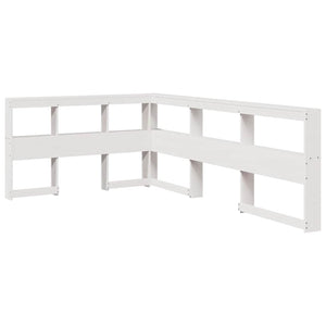 vidaXL Bookcase Bed without Mattress White 120x190cm Solid Wood Pine