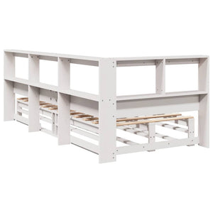 vidaXL Bookcase Bed without Mattress White 90x190cm Solid Wood Pine