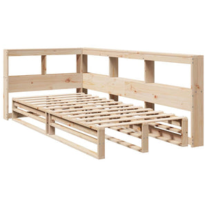 vidaXL Bookcase Bed without Mattress 75x190cm Solid Wood Pine