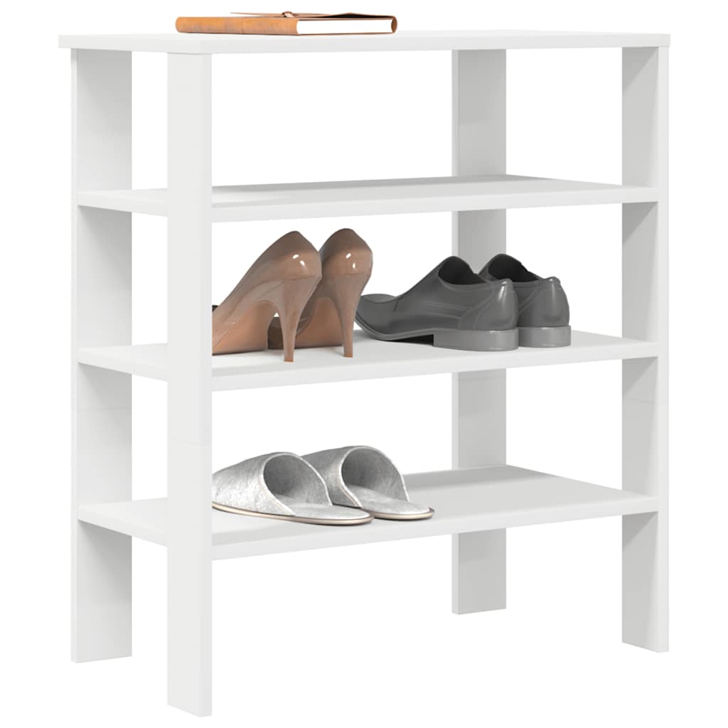 vidaXL Shoe Rack White 61x32x70 cm Engineered Wood