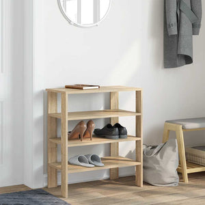 vidaXL Shoe Rack Sonoma Oak 61x32x70 cm Engineered Wood