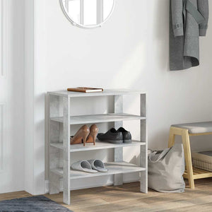 vidaXL Shoe Rack Concrete Grey 61x32x70 cm Engineered Wood