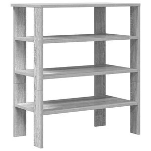 vidaXL Shoe Rack Grey Sonoma 61x32x70 cm Engineered Wood