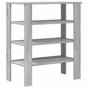 vidaXL Shoe Rack Grey Sonoma 61x32x70 cm Engineered Wood