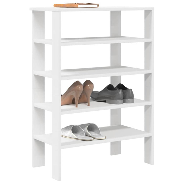 vidaXL Shoe Rack White 61x32x87.5 cm Engineered Wood