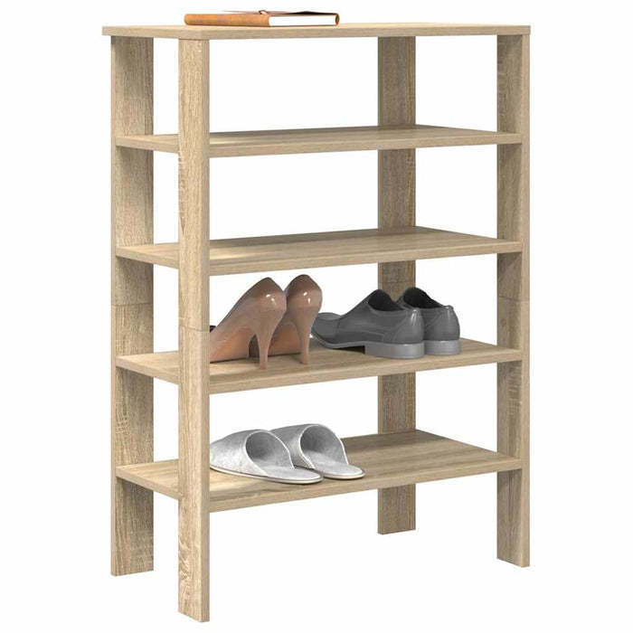 vidaXL Shoe Rack Sonoma Oak 61x32x87.5 cm Engineered Wood