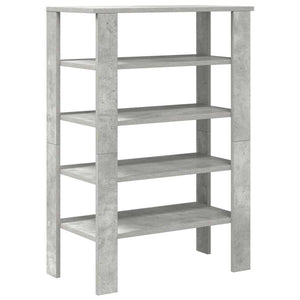 vidaXL Shoe Rack Concrete Grey 61x32x87.5 cm Engineered Wood