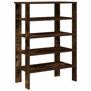 vidaXL Shoe Rack Smoked Oak 61x32x87.5 cm Engineered Wood