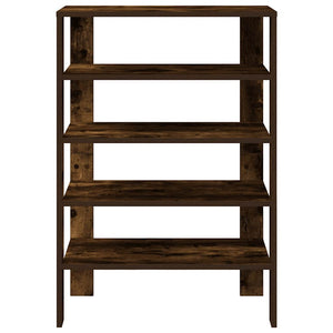 vidaXL Shoe Rack Smoked Oak 61x32x87.5 cm Engineered Wood