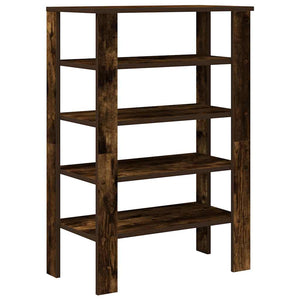 vidaXL Shoe Rack Smoked Oak 61x32x87.5 cm Engineered Wood