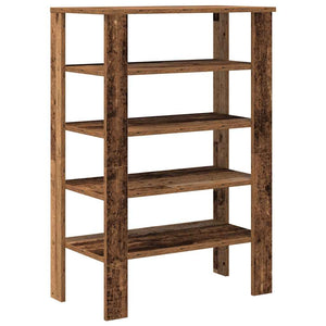 vidaXL Shoe Rack Old Wood 61x32x87.5 cm Engineered Wood