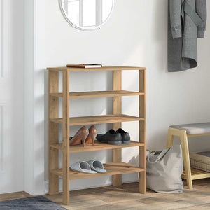 vidaXL Shoe Rack Artisan Oak 61x32x87.5 cm Engineered Wood