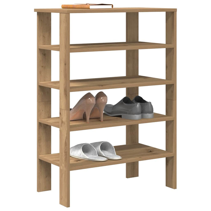 vidaXL Shoe Rack Artisan Oak 61x32x87.5 cm Engineered Wood