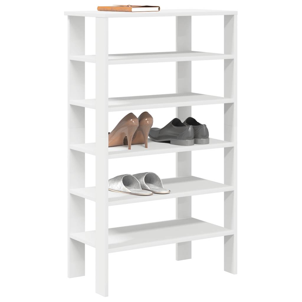 vidaXL Shoe Rack White 61x32x105 cm Engineered Wood