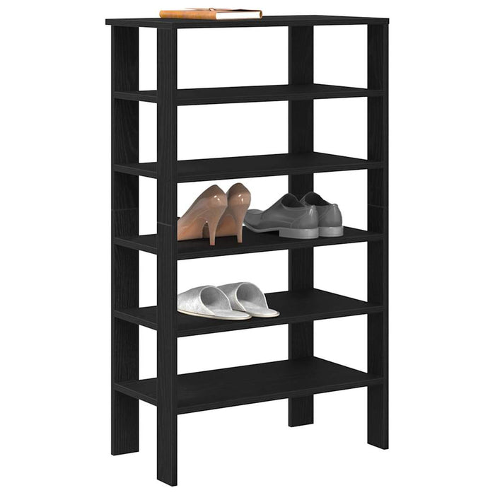 vidaXL Shoe Rack Black 61x32x105 cm Engineered Wood