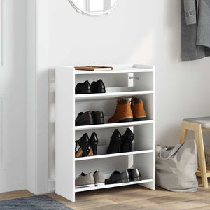 vidaXL Shoe Rack White 80x25x61.5 cm Engineered Wood