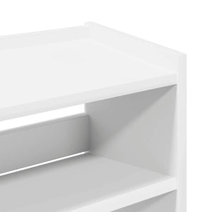 vidaXL Shoe Rack White 80x25x61.5 cm Engineered Wood